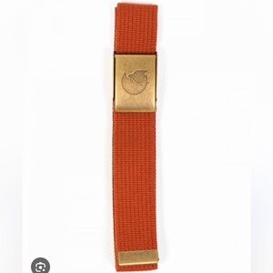 Fjallraven 4cm Burnt Orange Woven Canvas Unisex Adjustable Belt OS